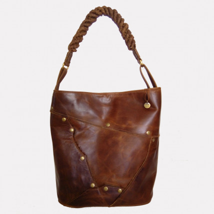 Sac en cuir Femme | ESSENTIEL CUIR MARRON CIRÉ