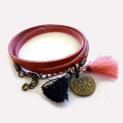 Bracelet en cuir Femme | BILI CUIR ROUGE