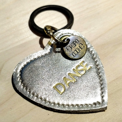 Porte Clefs en cuir personnalisé | COEUR DORURE