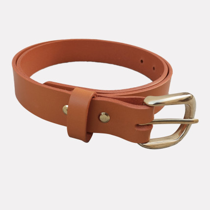 Ceinture femme| CEINTURE CUIR ORANGE 28 mm