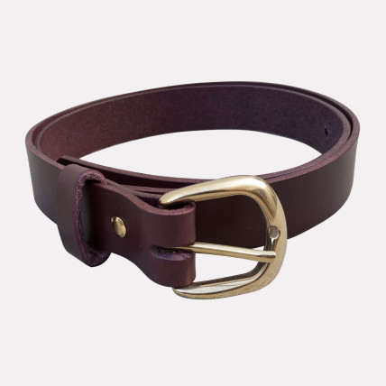 Ceinture femme| CEINTURE CUIR PRUNE 28 mm