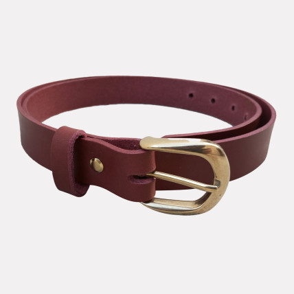 Ceinture femme| CEINTURE CUIR BORDEAUX 28 mm