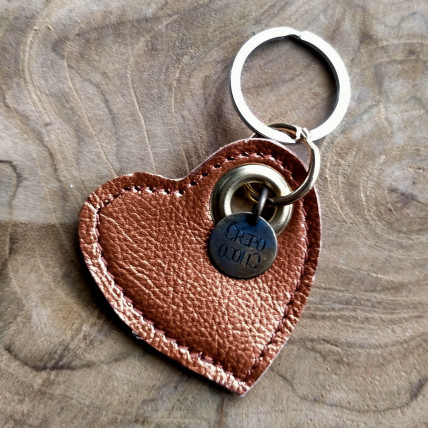 Porte Clefs en cuir | COEUR CUIVRE