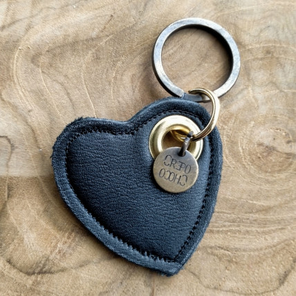 Porte Clefs en cuir | COEUR NOIR