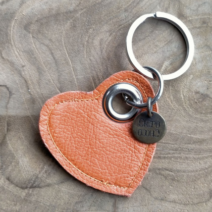 Porte Clefs en cuir | COEUR ORANGE