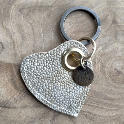 Porte Clefs en cuir | COEUR OR VIEILLI